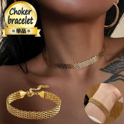 チョーカー ブレスレット 単品 レディース 女性 アクセサリー メッシュ 太め シンプル 普段使い 網目 おしゃれ アクセント