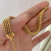 チョーカー ブレスレット 単品 レディース 女性 アクセサリー メッシュ 太め シンプル 普段使い 網目 おしゃれ アクセント