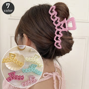 ヘアクリップ バンスクリップ レディース ヘアアクセサリー ハート くり抜き 単色 髪留め 髪飾り まとめ髪 ヘアアレンジ おしゃれ お出かけ カジュアル 普段使い デイリー 女性用
