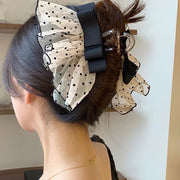 ヘアクリップ ヘアアクセサリー バンスクリップ クリップ レディース 女性 髪留め まとめ髪 ヘアアレンジ リボン レース かわいい おしゃれ