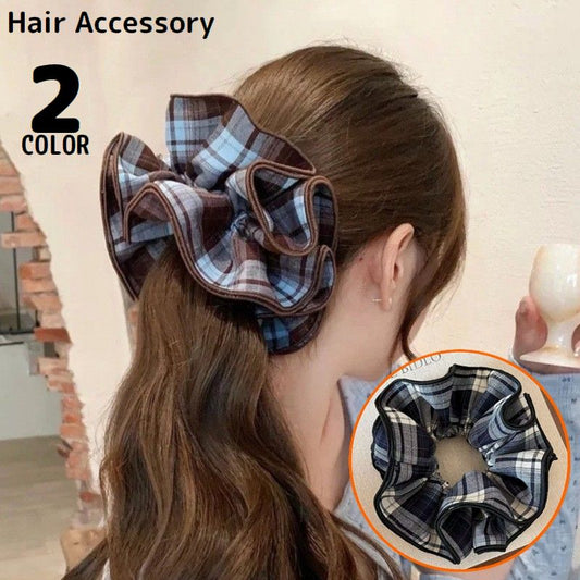 シュシュ ヘアゴム レディース ヘアアクセサリー 布製 4層 商品画像
