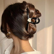 ヘアクリップ バンスクリップ ヘアアクセサリー レディース 女性 ハート フラワー シンプル 髪留め まとめ髪 ヘアアレンジ お洒落 上品 大人可愛い ファッション小物