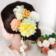 ヘアアクセサリー 4点セット かんざし 簪 Uピン ヘアピン ヘアクリップ くちばしクリップ レディース 女性 和風 和装小物 髪飾り U字 フラワー お花 フェイクパール パール調 髪留め まとめ髪 ヘアアレンジ 華やか おしゃれ 上品 かわいい ファッション小物