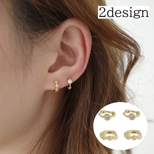 ピアス フープピアス レディース 女性用 アクセサリー ラインストーン 商品画像