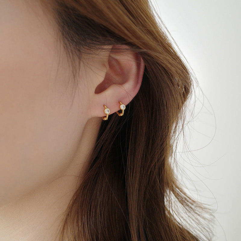 ピアス フープピアス レディース 女性用 アクセサリー ラインストーン 商品画像2