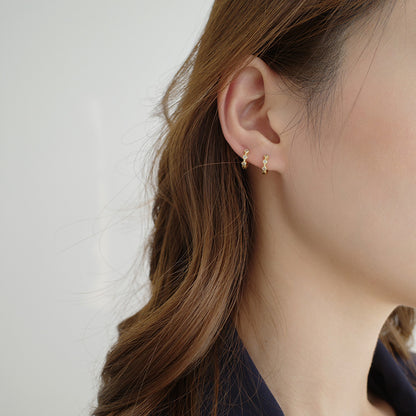 ピアス フープピアス レディース 女性用 アクセサリー ラインストーン 商品画像4