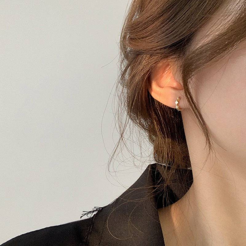 ピアス フープピアス レディース 女性用 アクセサリー ラインストーン 商品画像5