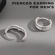 ピアス フープピアス リングピアス メンズ 男性 アクセサリー シンプル シルバーカラー 上品 お洒落 お出かけ 普段使い デイリー 耳飾り ファッション小物 紳士用 プレゼント ギフト
