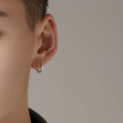 ピアス フープピアス リングピアス メンズ 男性 アクセサリー シンプル シルバーカラー 上品 お洒落 お出かけ 普段使い デイリー 耳飾り ファッション小物 紳士用 プレゼント ギフト