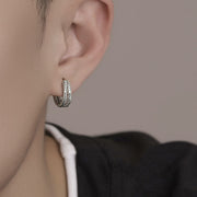 ピアス フープピアス リングピアス メンズ 男性 アクセサリー シンプル シルバーカラー 上品 お洒落 お出かけ 普段使い デイリー 耳飾り ファッション小物 紳士用 プレゼント ギフト