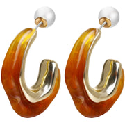 ピアス バックキャッチピアス スタッドピアス アクセサリー レディース 女性 かわいい キュート おしゃれ デイリー シンプル ゴールドカラー フェイクパール ハーフフープ 上品 エレガント 婦人用