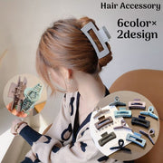 バンスクリップ ヘアクリップ レディース ヘアアクセサリー 髪留め 髪飾り 大きめ まとめ髪 ヘアアレンジ スクエア クロス おしゃれ