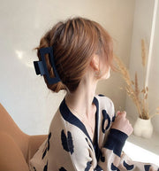 バンスクリップ ヘアクリップ レディース ヘアアクセサリー 髪留め 髪飾り 大きめ まとめ髪 ヘアアレンジ スクエア クロス おしゃれ