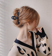 バンスクリップ ヘアクリップ レディース ヘアアクセサリー 髪留め 髪飾り 大きめ まとめ髪 ヘアアレンジ スクエア クロス おしゃれ
