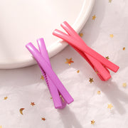 ヘアクリップ クチバシクリップ 同色5個セット キッズ ジュニア 子供 女の子 ヘアアクセサリー クロス 髪留め 髪飾り まとめ髪 ヘアアレンジ 前髪 横髪 単色 無地 ミニヘアクリップ 小ぶり キュート ガーリー かわいい おしゃれ 重ね付け シンプル お出かけ 通学 通園 黄 赤 紫 緑 ピンク