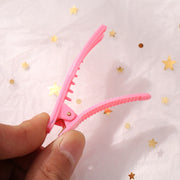 ヘアクリップ クチバシクリップ 同色5個セット キッズ ジュニア 子供 女の子 ヘアアクセサリー クロス 髪留め 髪飾り まとめ髪 ヘアアレンジ 前髪 横髪 単色 無地 ミニヘアクリップ 小ぶり キュート ガーリー かわいい おしゃれ 重ね付け シンプル お出かけ 通学 通園 黄 赤 紫 緑 ピンク