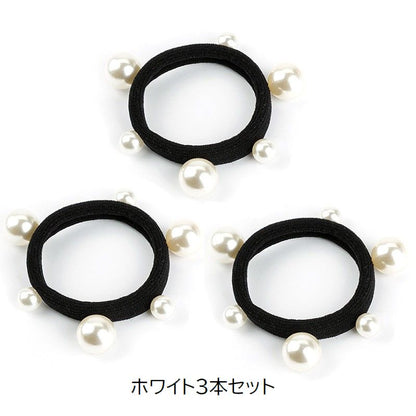 ヘアゴム 3本セット フェイクパール 髪ゴム ヘアアクセサリー レディース 商品画像5