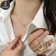 ネックレス レディース 女性用 アクセサリー 馬てい 馬蹄 蹄鉄型 ホースシュー おしゃれ かわいい シンプル カジュアル デイリー お出かけ 普段使い ギフト プレゼント 贈り物