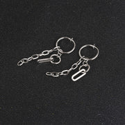 フープイヤリング 単品 片耳用 イヤリング ノンホールピアス レディース 女性 アクセサリー 揺れる チェーン お洒落 可愛い かっこいい ファッション小物 ギフト プレゼント