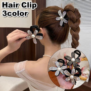 ヘアクリップ バンスクリップ レディース 女性 ヘアアクセサリー 髪留め 髪飾り ヘアアレンジ キラキラ フェイクパール ラインストーン フラワー お花 おしゃれ 上品 かわいい ファッション小物