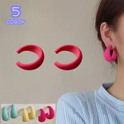フープピアス レディース アクセサリー リング スタッド 女性 婦人 パステルカラー 大きめ アクセント かわいい カラバリ豊富