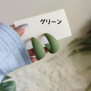 フープピアス レディース アクセサリー リング スタッド 女性 婦人 パステルカラー 大きめ アクセント かわいい カラバリ豊富