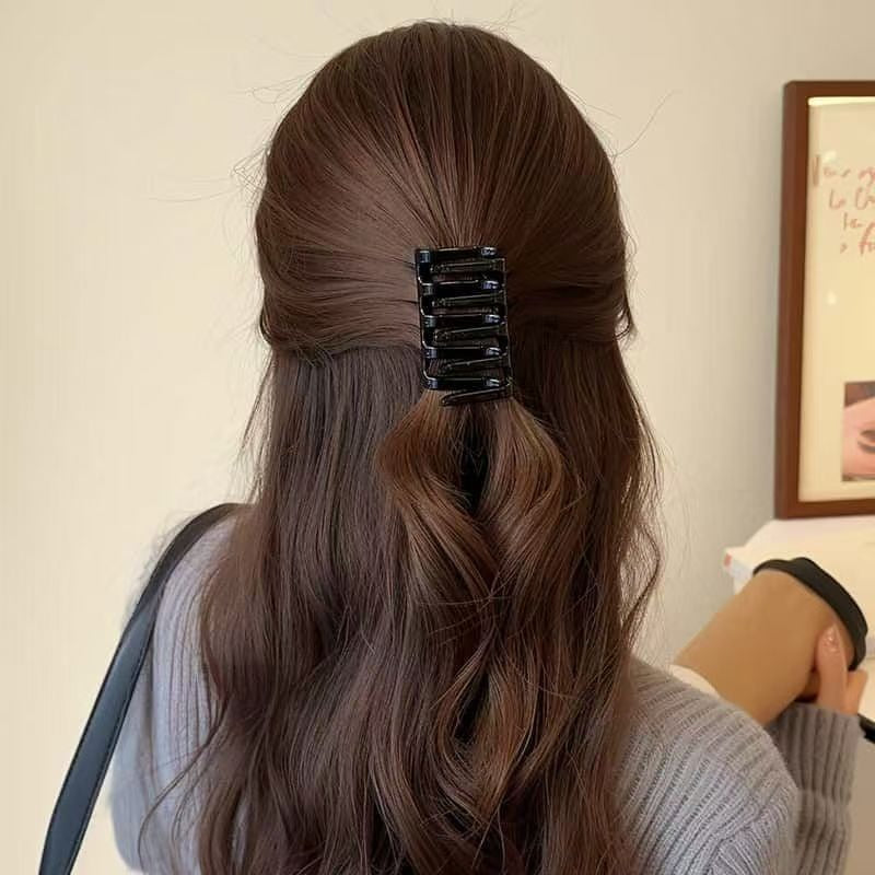 バンスクリップ 2個セット ヘアクリップ レディース ヘアアクセサリー 髪留め 商品画像2