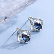 スタッドピアス アクセサリー レディース 女性用 ラインストーン ビジュー しずく型 小さめ おしゃれ かわいい キラキラ エレガント フェミニン お出かけ カジュアル デイリー 普段使い 婦人用 ファッション小物