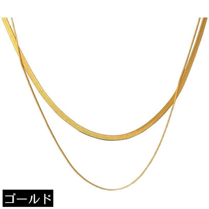 ネックレス スネークチェーン 2連 レディース アクセサリー 首飾り 商品画像5