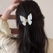 バンスクリップ ヘアクリップ レディース 蝶モチーフ 立体デザイン ばね式 挟み留め ハーフアップ 後ろ髪まとめ ヘアアレンジ 通勤 通学 お出かけ