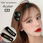 パッチン留め ヘアピン ヘアアクセサリー レディース 女性 髪飾り 髪留め 大ぶり レザー調 フェイクレザー 横髪留め ヘアアレンジ おしゃれ 大人可愛い 綺麗 普段使い お出かけ 婦人 ファッション小物