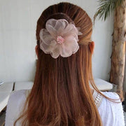 お団子メーカー シニヨンメーカー ヘアアクセサリー レディース メッシュ 花 ワイヤー入り お団子ヘア 髪留め 髪飾り まとめ髪 可愛い おしゃれ ヘアアレンジ くるくる 巻き付ける ファッション小物 女性用