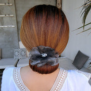お団子メーカー シニヨンメーカー ヘアアクセサリー レディース メッシュ 花 ワイヤー入り お団子ヘア 髪留め 髪飾り まとめ髪 可愛い おしゃれ ヘアアレンジ くるくる 巻き付ける ファッション小物 女性用