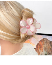 バンスクリップ ヘアクリップ レディース ヘアアクセサリー 髪留め 髪飾り 花 フラワー 大きめ 可愛い まとめ髪 ヘアアレンジ