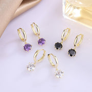 フープピアス レディース サークル リングタイプ 女性用 アクセサリー ラインストーン 大粒 1粒 揺れる ゴールドカラー 上品 華やか エレガント 耳飾り キャッチ不要 おしゃれ かわいい キュート プレゼント 婦人 オフィス OL 会社 パーティー 2次会 結婚式 カジュアル 普段使い 誕生日 プレゼント ギフト 贈り物 記念日 お出かけ 婦人用 ファッション小物 ホワイト 白 ブラック 黒 パープル 紫