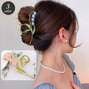 ヘアクリップ バンスクリップ ヘアアクセサリー レディース 髪飾り 髪留め まとめ髪 ヘアアレンジ スズラン すずらん フラワー お花 大人上品 フェミニン オフィス 簡単 女性用 婦人用 ファッション小物