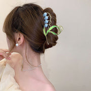 ヘアクリップ バンスクリップ ヘアアクセサリー レディース 髪飾り 髪留め まとめ髪 ヘアアレンジ スズラン すずらん フラワー お花 大人上品 フェミニン オフィス 簡単 女性用 婦人用 ファッション小物