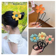 おだんごメーカー シニヨンワイヤー 子供 ガールズ 女の子 ヘアアクセサリー 髪飾り お団子メーカー フラワー お花 ヘアアレンジ くるくる 巻き付ける 簡単 便利 アップスタイル お出かけ デイリー ファッション小物