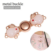 バックル ボタン 金属製 手芸 ハンドメイド DIY パーツ 材料 うさぎ ウサギ ゴールドカラー 衣類 バッグ かばん かわいい
