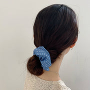 シュシュ 2個セット ヘアゴム レディース 女性 ヘアアクセサリー 髪飾り まとめ髪 ヘアアレンジ チェック柄 花柄 ドット柄 かわいい おしゃれ カジュアル