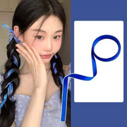 リボンテープ 4個セット ヘアアクセサリー レディース ヘアアレンジ リボン 三つ編み 編み込み かわいい おしゃれ カラバリ豊富 髪飾り キュート フェミニン 女性 大人女子