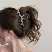 バンスクリップ ヘアクリップ レディース 女性 女子 婦人 ヘアアクセサリー 髪留め 髪飾り まとめ髪 大きめ ハート 5連 かわいい お洒落 きれいめ 華やか ファッション小物