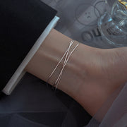 スネークチェーン ブレスレット 3連 レディース アクセサリー 腕輪 アジャスター付き シルバーカラー シンプル 女性用 おしゃれ ファッション小物 プレゼント 贈り物 ギフト 誕生日 記念日