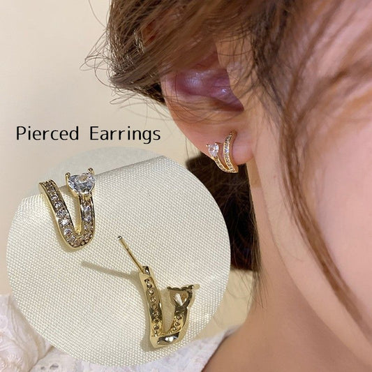 ピアス ハーフフープピアス レディース アクセサリー 耳飾り 上品 商品画像