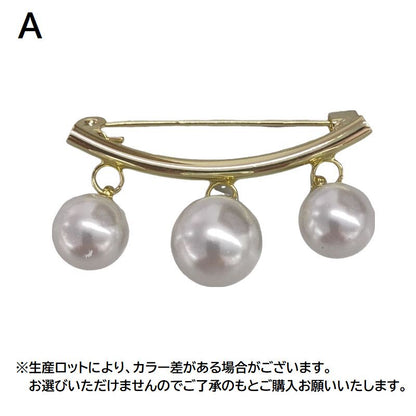 ブローチ ピンブローチ アクセサリー レディース ラインストーン パール調 商品画像3
