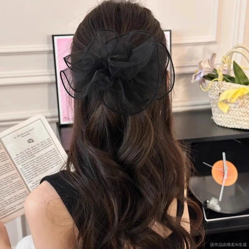シュシュ レディース 女性 ヘアアクセサリー ドット まとめ髪 商品画像3