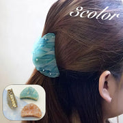 ヘアクリップ バンスクリップ ヘアアクセサリー レディース 女性 シェル風 フェイクパール パール調 ヘアアレンジ 髪飾り 髪留め お洒落 きれいめ 可愛い お出かけ 普段使い 婦人