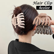 ヘアクリップ バンスクリップ レディース へアアクセサリー まとめ髪 髪留め ロングヘア ヘアアレンジ 簡単 挟む シンプル かわいい マット ブラック ブラウン ベージュ