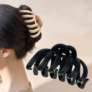 ヘアクリップ バンスクリップ レディース へアアクセサリー まとめ髪 髪留め ロングヘア ヘアアレンジ 簡単 挟む シンプル かわいい マット ブラック ブラウン ベージュ