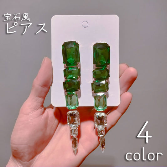 ピアス レディース 女性用 アクセサリー ビジュー ラインストーン 商品画像